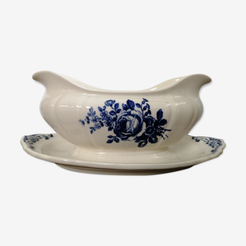 Saucière décor rose bleue V&Bm