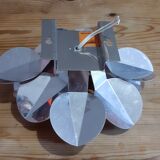 Vintage metal and chrome wall lamp " flower "
