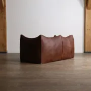 Le Bambole sofa in buffalo leather by Mario Bellini for B&B Italia, 1970s