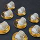 9 Moka Coffee Cups + Saucers Arabia Finland Mira Design Esteri Tomula