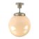 Ceiling lamp, Art Deco, nickel-plated brass, beige glass, Austria, 1930s