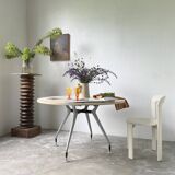 Tecno Nomos Round Table Brushed Metal