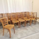 Vintage STOL Kamnik Wooden Dining Chair: 1960s Yugoslavia Bistro Style