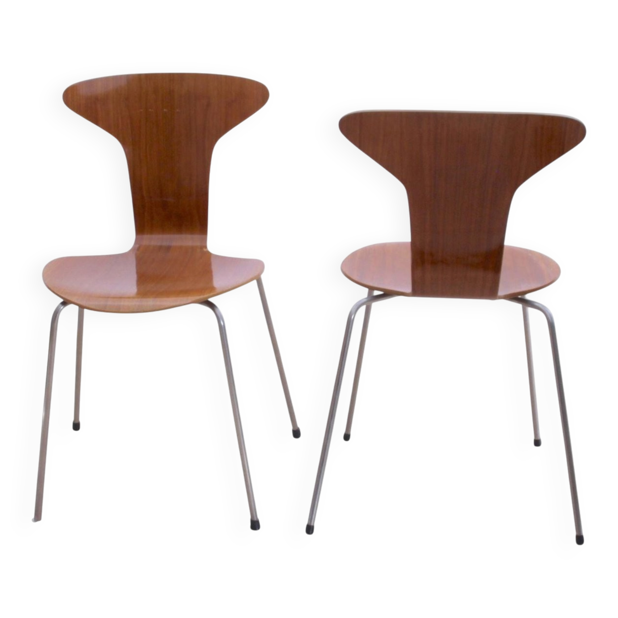 Set of Teak Desk Chairs, Denmark, 1950s