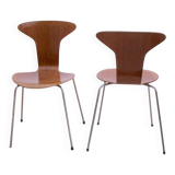 Set of Teak Desk Chairs, Denmark, 1950s