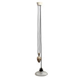 Art Deco ceiling lamp with porcelain pendulum 1920