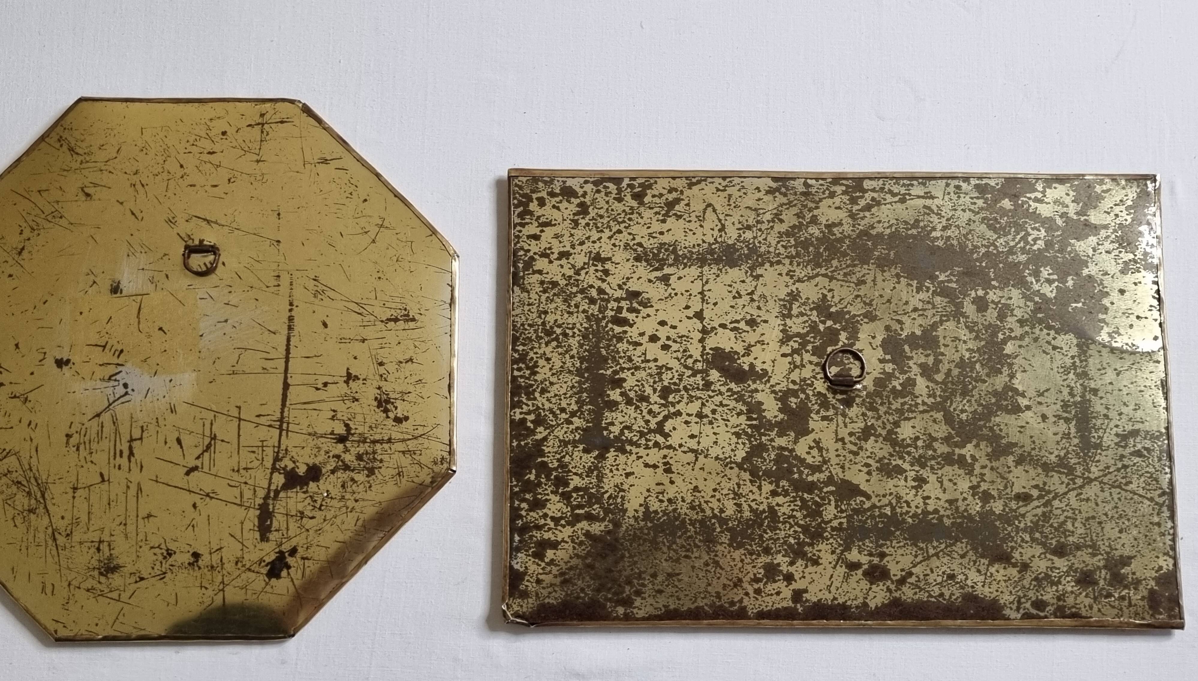 Set of 3 wall mirrors in brass, Moroccan craftsmanship, 20 cm