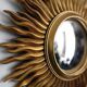 1950s witch's eye mirror in gold leaf "made in France"