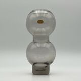 Murano glass 70s vase - mid century modern decor - vintage fume glass made in italy