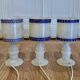 Set of five alabaster Scandinavian design lamps from the 1950s.