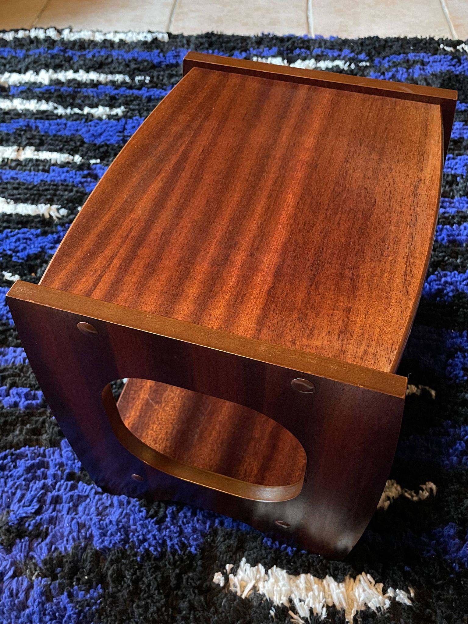 Set of three nesting coffee tables, 1970, dark wood