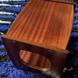 Trio of nesting coffee tables, 1970, dark wood