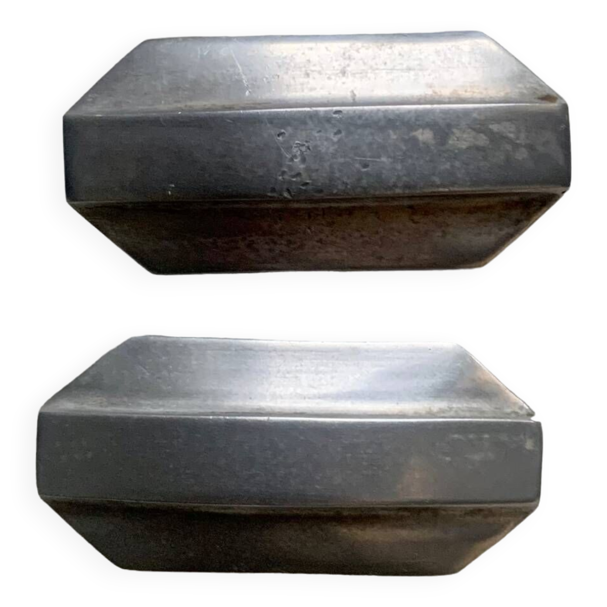 Pair of aluminum handles, 1950s
