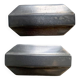 Pair of aluminum handles, 1950s