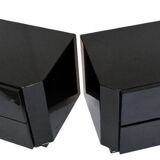 Pair of bedside tables by David Lange from the 1970s/80s.
