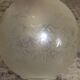 Engraved glass globe tulip oil lamp