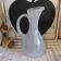Carafe vintage en verre soufflé bullé