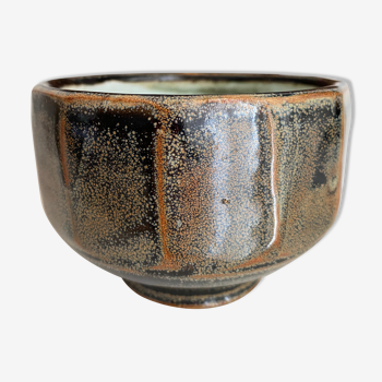 Glazed ceramic bowl signed