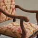 Sheep Bone Armchair in solid wood and 19th-century upholstery