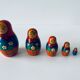 Ancient Matriochka, vintage Russian dolls