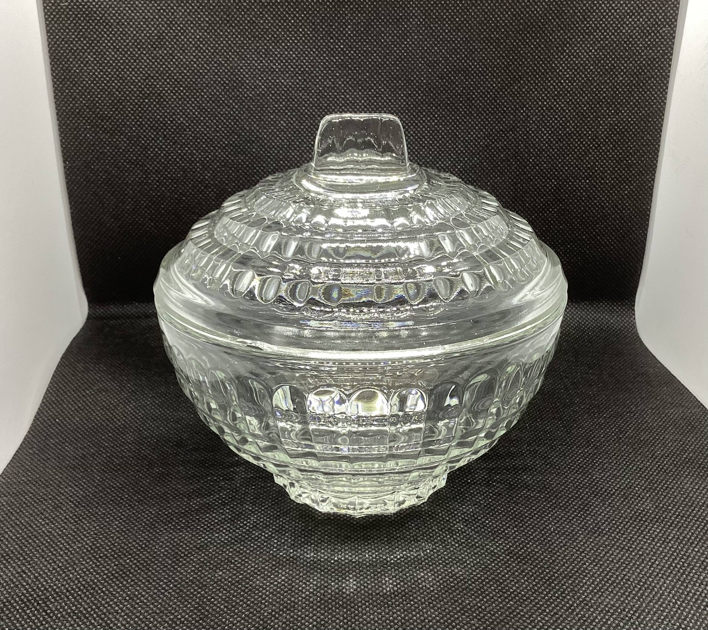 Vintage glass sugar bowl