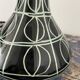 Vintage ceramic table lamp with electrified patterns to nine