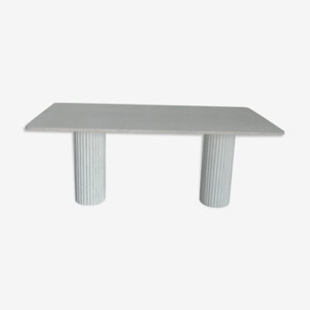 Olympia rectangular dining table - 160x90 - natural travertine