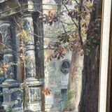 Paul Schaan (1857-1924): The Medici Fountain in the Luxembourg Gardens. Oil on canvas