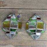 Pair of oriental type wall lights.
