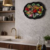 Vallauris wall decoration in polychrome ceramic, marine decor 1960.