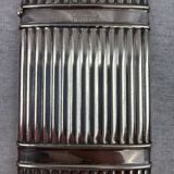 Christofle business card holder cigarette leaf case 925 sterling silver new