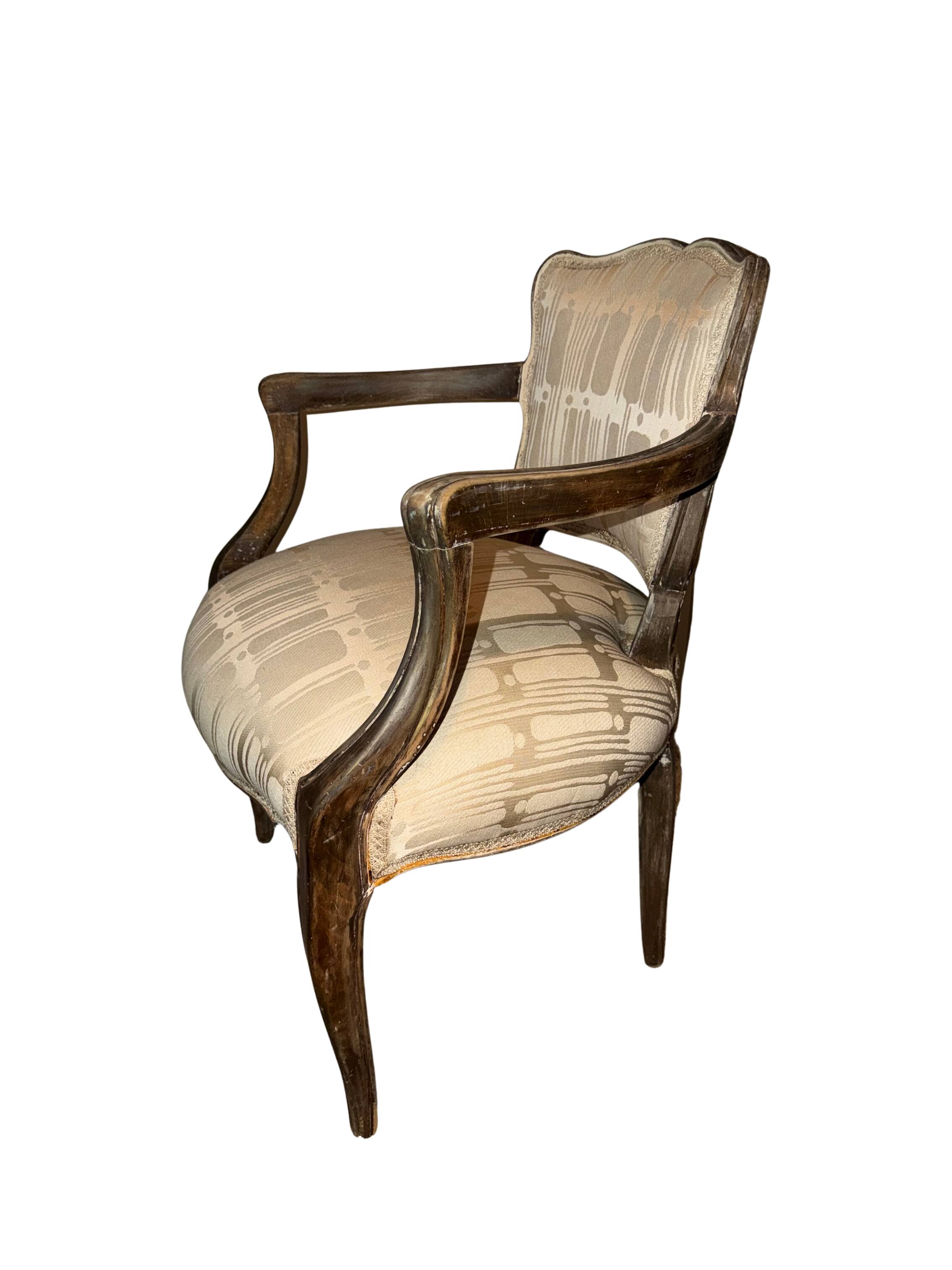 Louis XV style wooden armchair