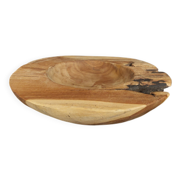 Vintage wooden fruit bowl