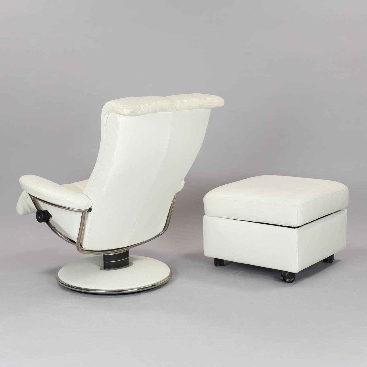 Stressless / Ekornes Recliner Armchair with Footstool, Norway