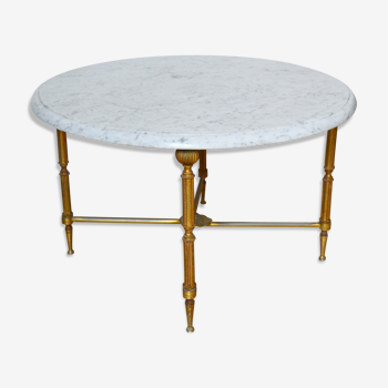 Table basse ronde marbre vintage