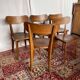 Set of 5 vintage wooden bistro chairs – Baumann style