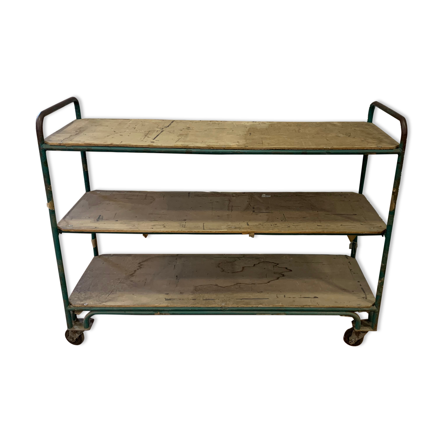 3-level metal workshop trolley