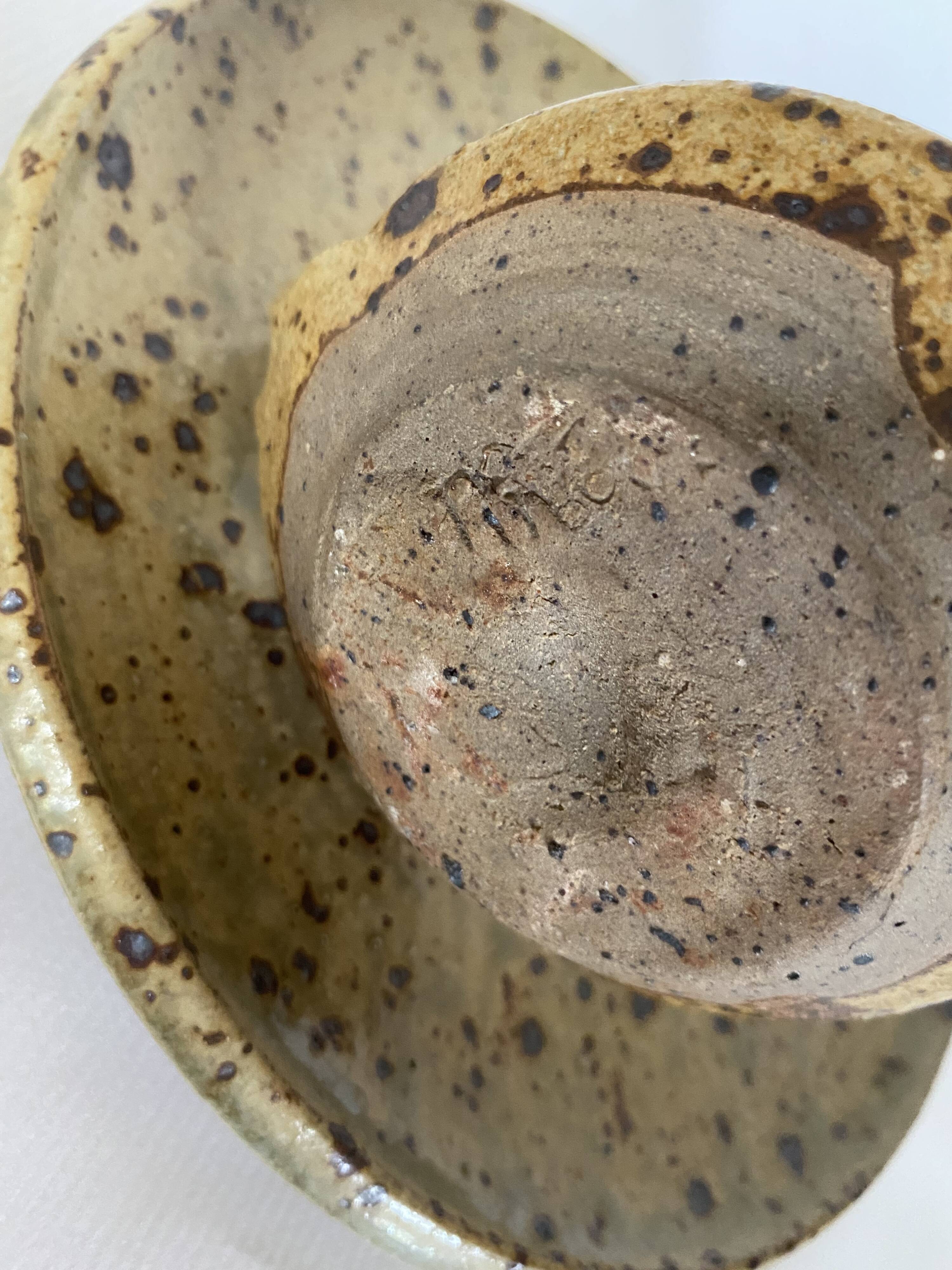 G.Tiffoche stoneware candlestick