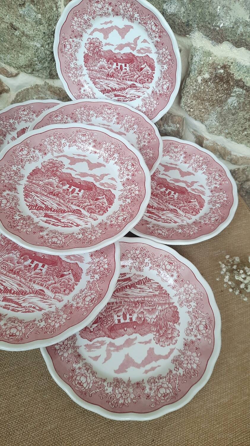 Swiss Landscape dessert plate