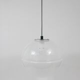 Harvey Guzzini Suspension Boule Op-Art Striped Postmodern by Meblo, 1970s