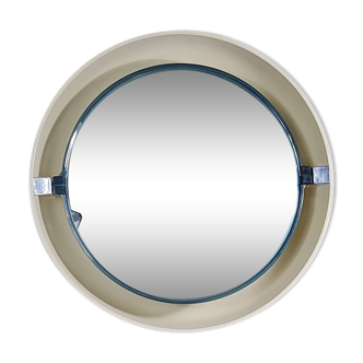 Backlit round mirror - steerable - vintage 70s - D: 60 cm