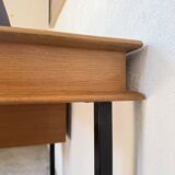 Modernist 50s oak metal desk