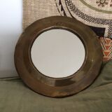 Round brass mirror 19cm