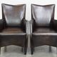 Lot de 4 chaises de salle à manger au design en cuir de mouton