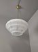 Napako Midcentury Modern Pendant Lamp in Opaline Glass and Brass, Czechoslovakia