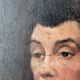 Oil on wood old portrait decoration antique countryside baroque molded
