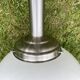 Suite de 6 suspensions tube inox et globe verre opalin style Art déco