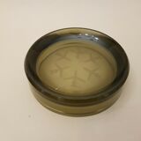 Empty pocket cup ashtray vintage smoked glass décor planes