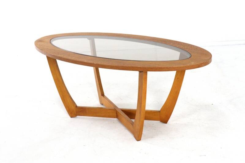 Oval coffee table 'Salford' mid century modern