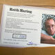 Numbered keith haring silkscreen with certificate.